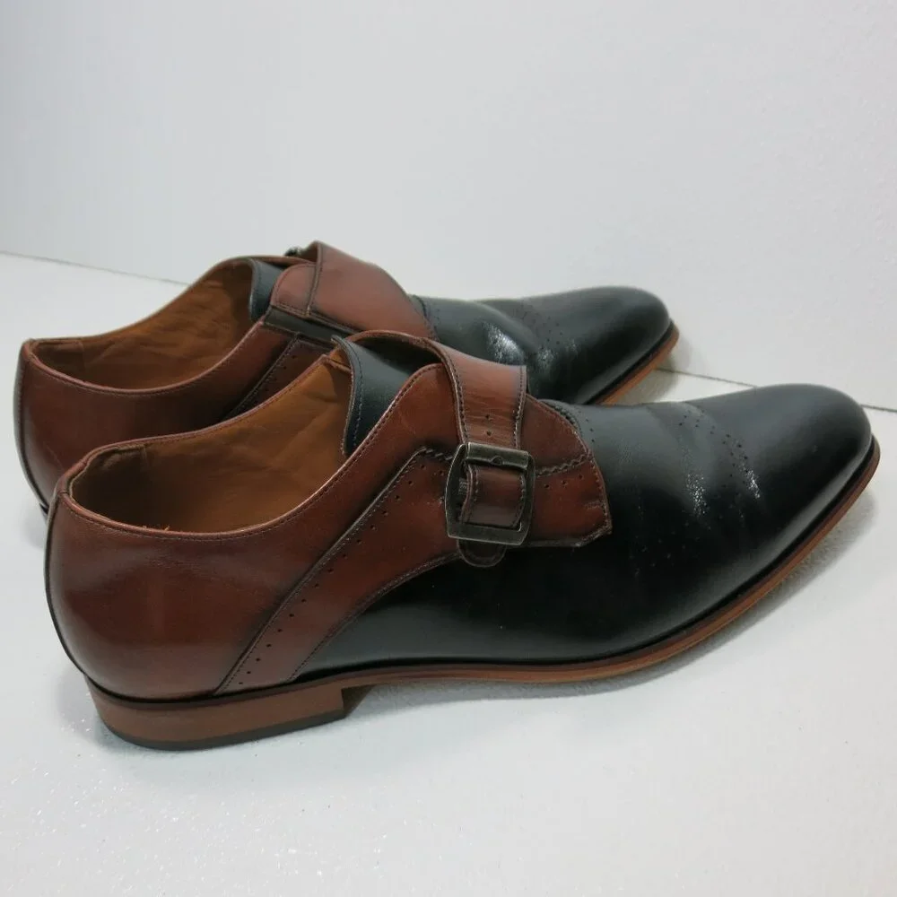 Stacy Adams Monk Strap Leather Dress Oxfords Formal Footwear Men's Shoes 15 M